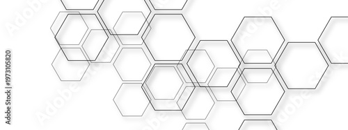 Vector Abstract geometric hexagons creates modern technology patterns with seamless design displays connectivity and scientific insight, the future is now