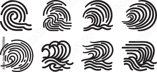 Elegant monochrome design featuring intricate swirl and knot patterns Vector