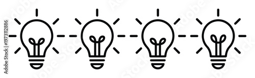 Light Bulb Ideas Vector Illustration