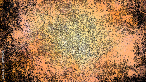 Textured abstract orange and brown background and rustic rough surface and artistic design with mottled details.