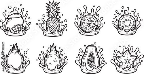 Decorative door knocker designs featuring lion's head motifs and intricate patterns Vector