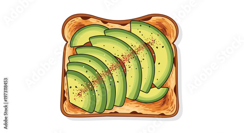 Deliciously Simple Avocado Toast Art With A Wholesome Slice Of Toast And Creamy Green Avocado Slices Sprinkled With Seasoning