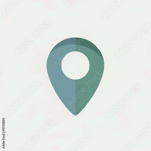 Free Download A simple, flat design illustration of a teal and green gradient location pin icon on a white background. - GFXLoad