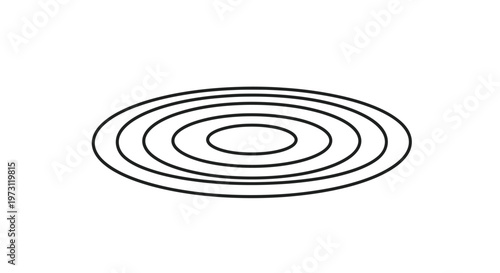 Concentric ellipses in black on a white background
