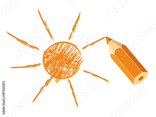 A pencil sketch of the sunrise.