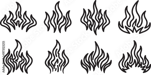 Artistic abstract black ink brushstrokes on a white background Vector