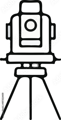 Surveying Theodolite Icon A Precise Tool for Measurement and Engineering Projects