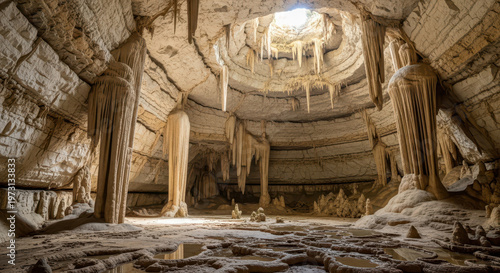 Stunning Underground Cave with Stalactites and Stalagmites