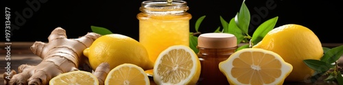 Lemons, ginger, and honey: a healthy blend.