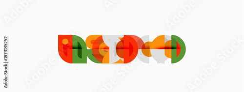 Colorful graphic depicts connected human figures forming chain. Simple design uses overlapping circles, vibrant hues.