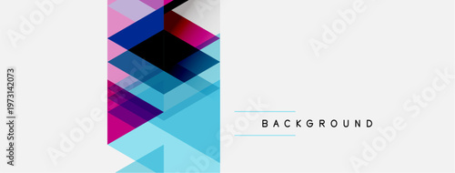 Abstract geometric shapes, pink, blue hues. Minimalist design, clean lines, modern aesthetic. Background element for digital projects.