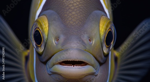 fish on blue background