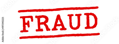 Text "Fraud" on red imprint stamp.