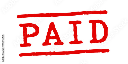 Text "Paid" on red imprint stamp.