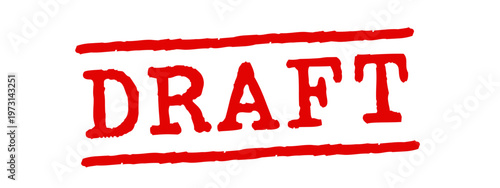 Text "Draft" on red imprint stamp.