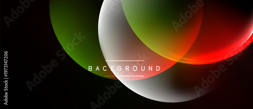 Abstract flowing shapes, vibrant colors, dark background. Modern design, smooth gradients, dynamic composition. Minimalist aesthetic.