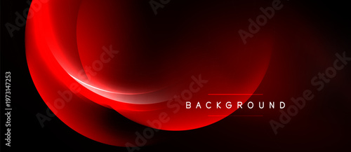 Abstract red curves over black background. Smooth lines create dynamic visual effect. Modern design element for presentations.