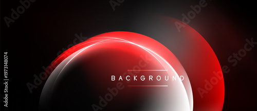 Abstract red glow, curved lines, dark background. Minimalist design, modern aesthetic, suitable for digital presentation.