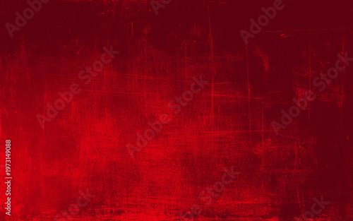 Grunge Red Background Texture. Red textured vintage background with an image of an old, dilapidated concrete wall.        