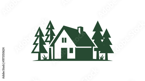 Minimalist House Amidst Pine Trees