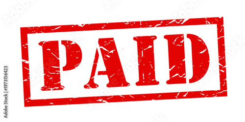 Text "Paid" on red imprint stamp.