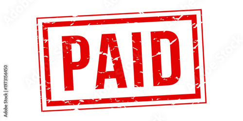 Text "Paid" on red imprint stamp.