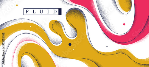 Lava in dynamic motion vector joyful abstract background, curvy lines and textures wallpaper art, emotional and expressive graphics of fluid.