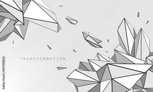 Structural transformation of fragmented forms into a coherent system, expressing process, balance, logic, and the evolution of complex integrated structure.