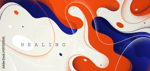 Abstract vector background with curvy fluid shapes, lava lamp curves art wallpaper, smooth lines amorphous watery style, flowing molten shapes.