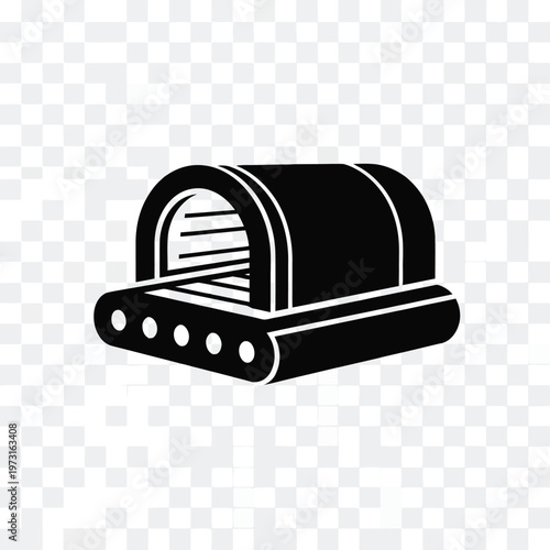 Industrial Oven Icon: A simple yet impactful illustration of an industrial oven, rendered in bold lines, conveys efficiency and modernity in a production environment.