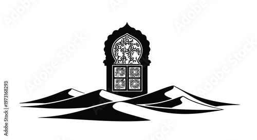 Mysterious desert archway reveals a glimpse of ancient artistry