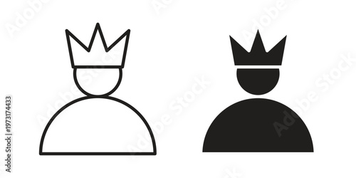 Premium User icon linear vector outline, symbol logo design style