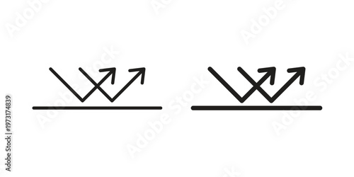 Reflect icon linear vector outline, symbol logo design style