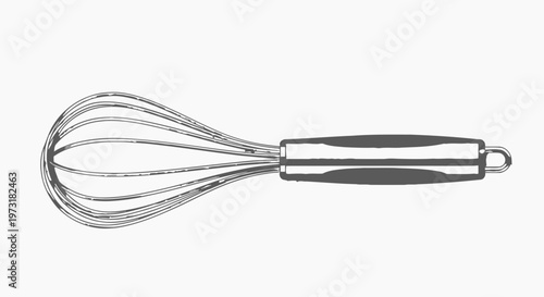 Kitchen Whisk Isolated on White Background