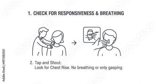 First Aid Steps: Checking Responsiveness and Breathing