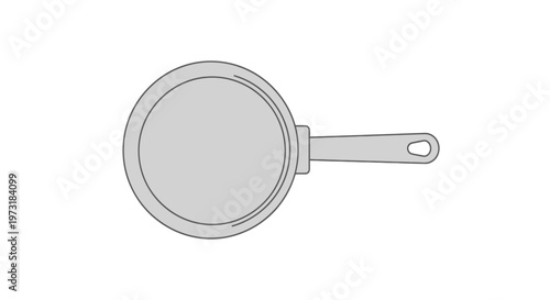 Simple illustration of a frying pan on a white background