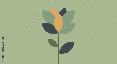 A calming, solid sage green background evokes feelings of tranquility and balance. Ideal for website design, product mockups, or creating a peaceful v