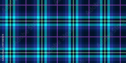 Modern Scottish checkered tartan, ethnic style, neon shades, decorative textile texture