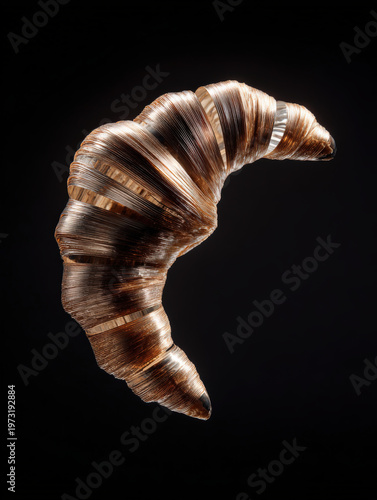 Croissant in high detail, perfect for culinary, advertising