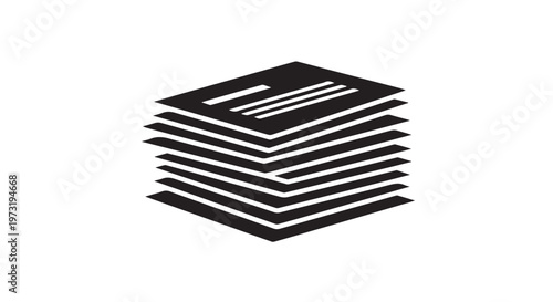 Stack of documents icon representing office paperwork and business administration