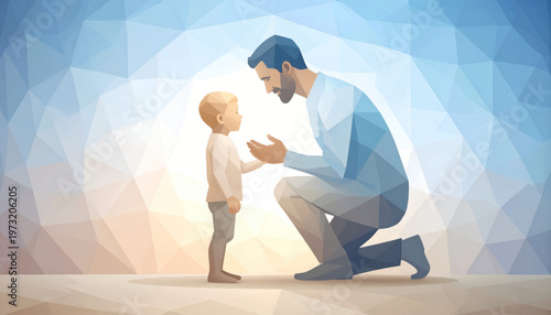 Father and Son Sharing a Heartfelt Moment.