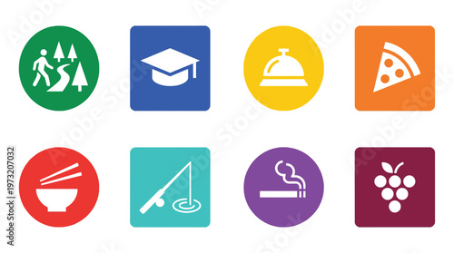 Minimal Public Signage Icon Set Collection