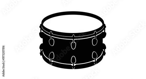 Simple graphic illustration of a musical snare drum.
