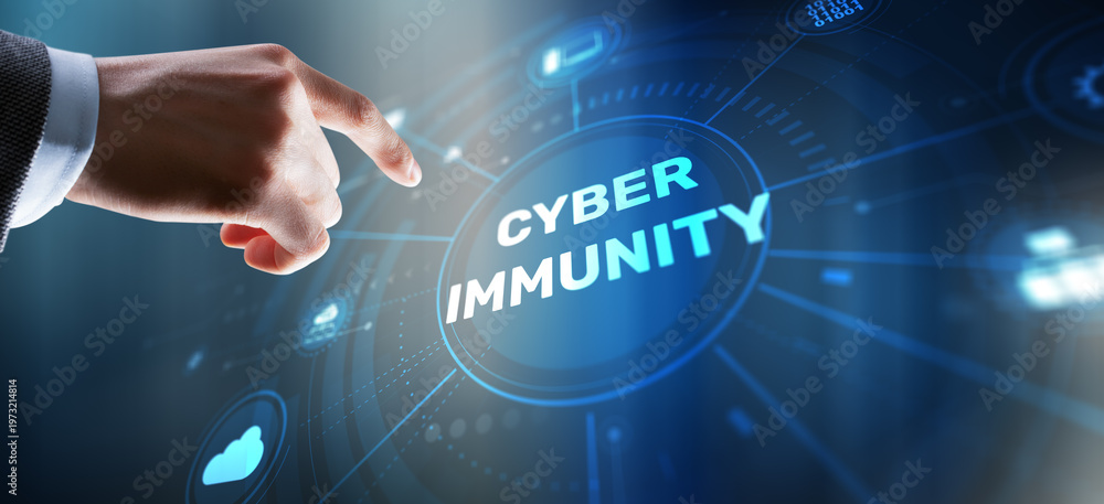 Fototapeta premium Cyber immunity system providing comprehensive protection against digital threats and attacks