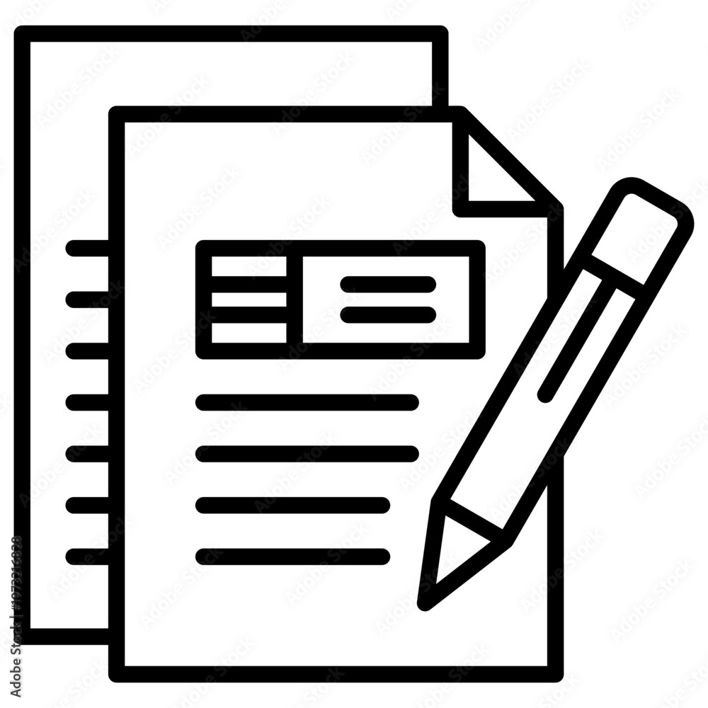 Fototapeta premium Writing Icon