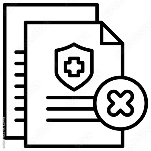 No Medical Insurance Icon