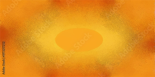 An abstract background of cold orange and yellow bubbles creates a macro texture of liquid foam and light golden drops in a summer drink glass