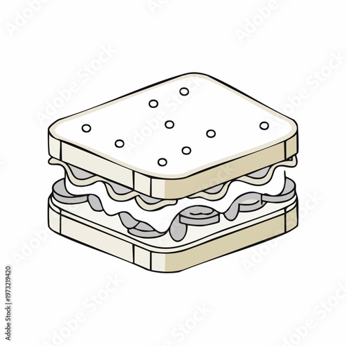 Delicious sandwich with sesame seeds.