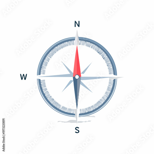 Compass Navigation Tool Directions Indicator.