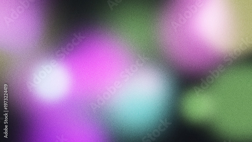 Bild auf Leinwand Vibrant multicolored bokeh background with purple green and blue hues for design